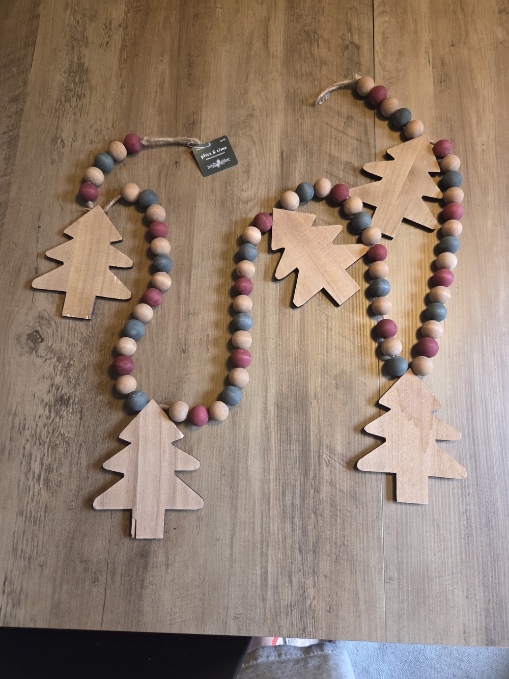 Wooden Tree Bead Garland